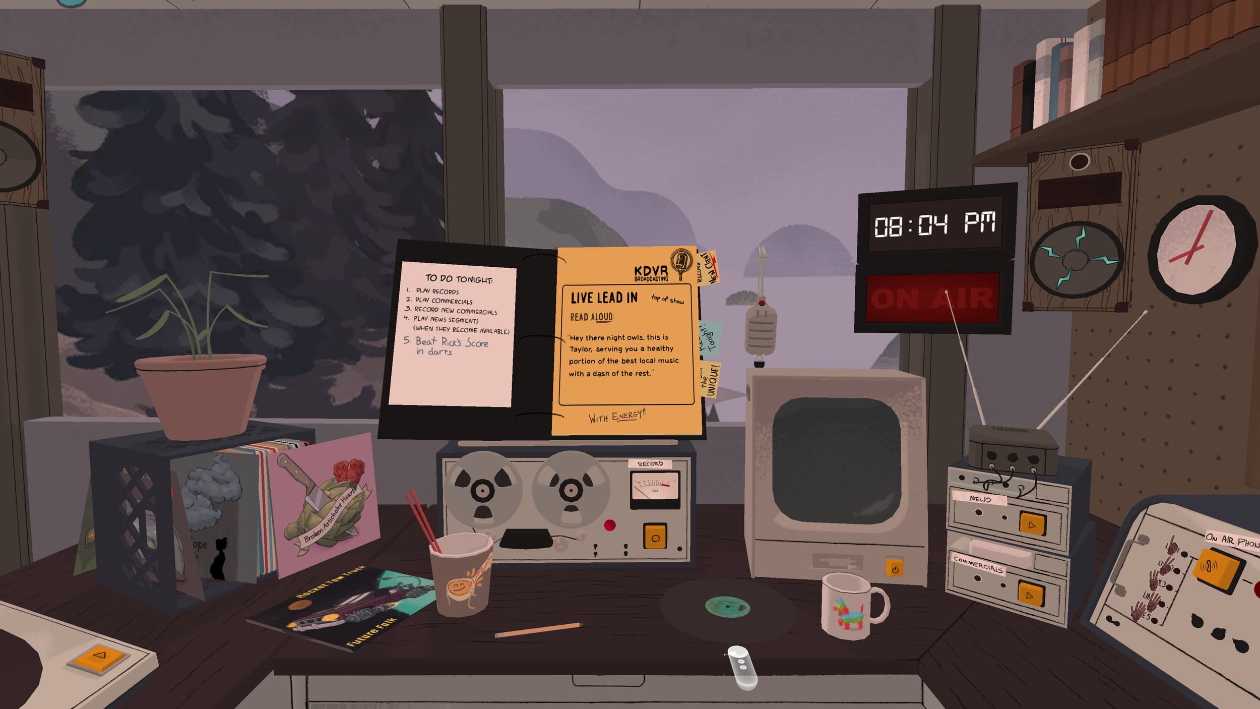 Untethered — radio station desk